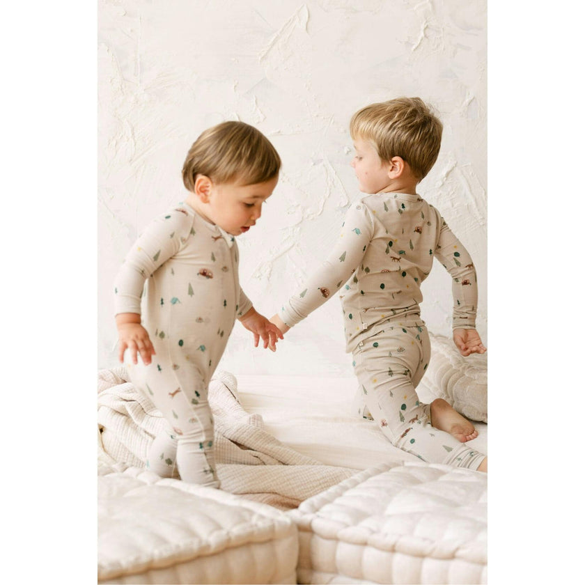 Modal Convertible Footy Pajamas in Camping