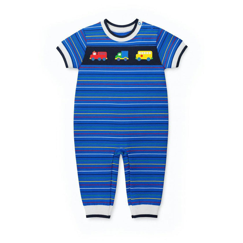 Stripe Knit Longall With Vehicles