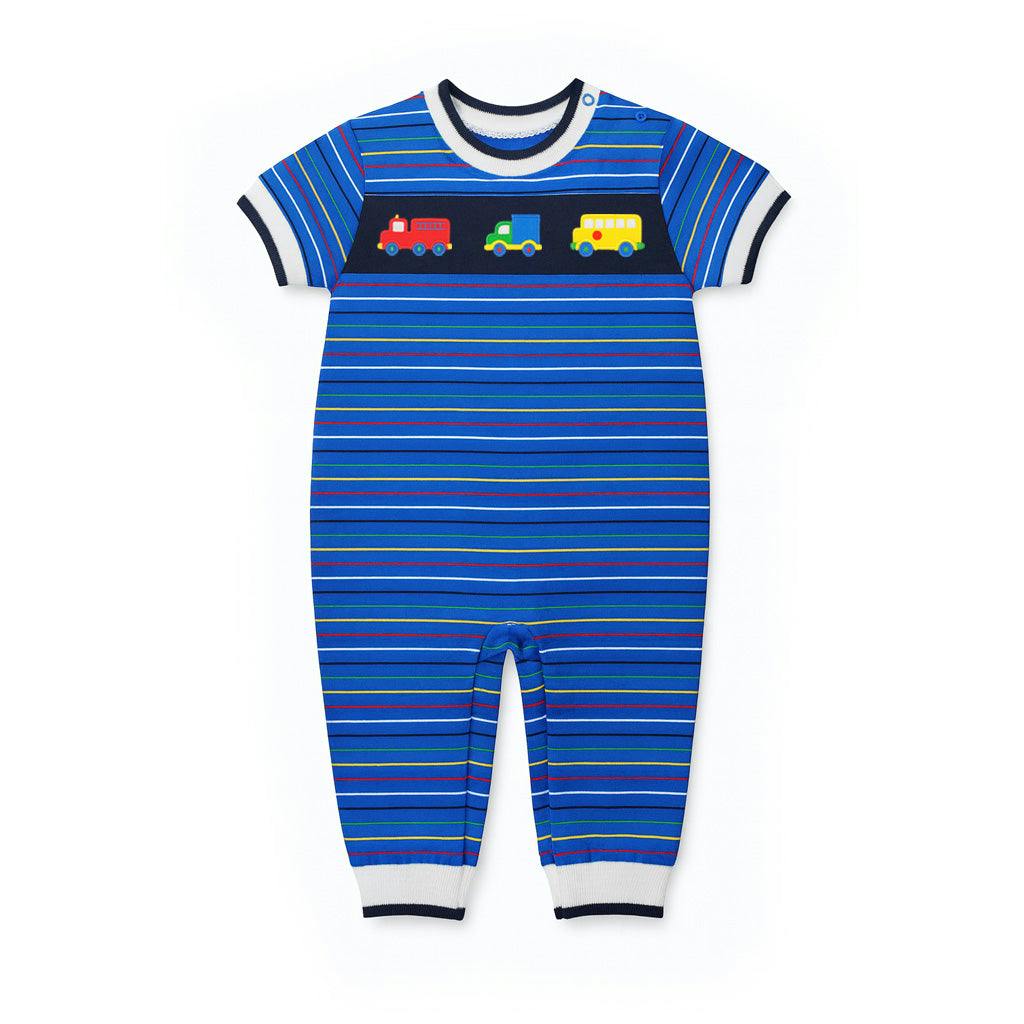 Stripe Knit Longall With Vehicles