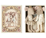 Royal twin mice, Little sister and brother in matchbox