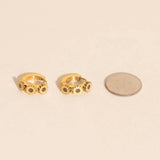 Sunflower 3D Huggie Hoop Earrings