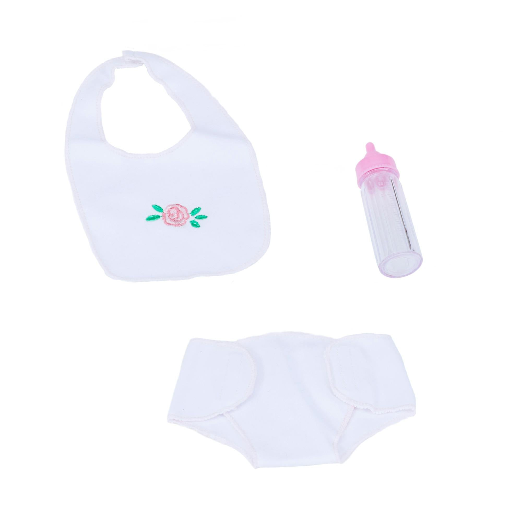 Olivia's Little World Aurora Princess Baby Doll Crib with Storage & Bedding