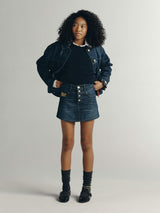 Jordyn Denim Trucker Jacket | Deep Water
