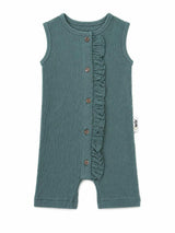 Cotton Gauze Ruffle Romper