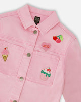 Denim Jacket With Embroidered Patches