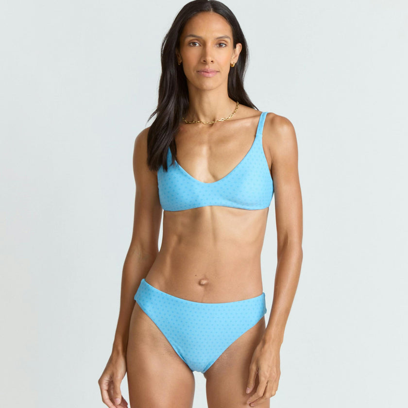 women's le marin dot scoop neck bikini top