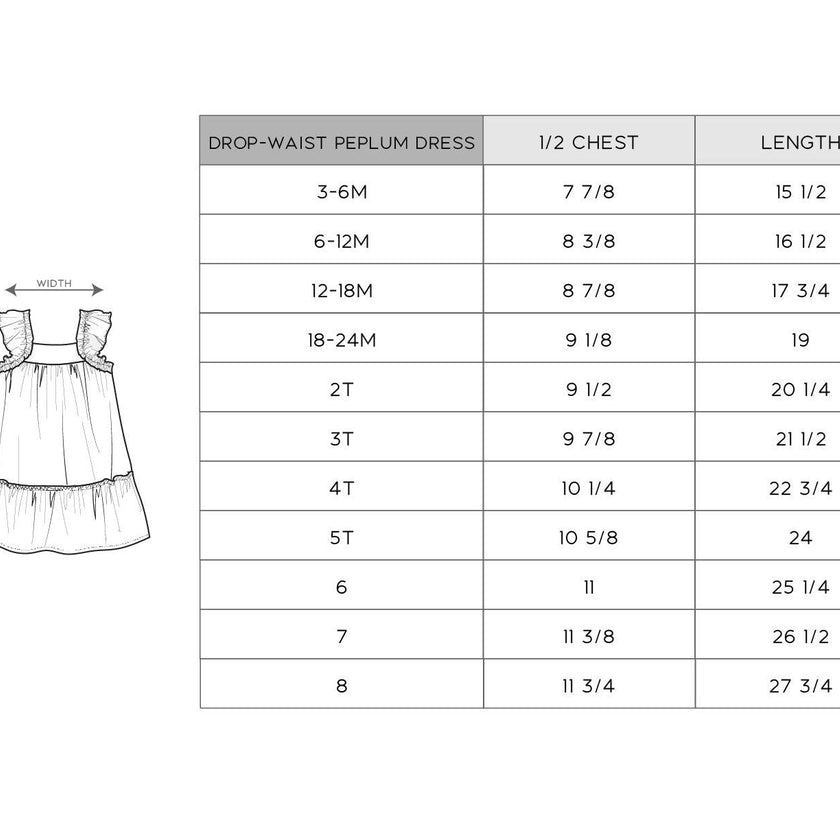 Girl's Drop-Waist Peplum Dress