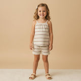 Organic Tank Top & Shorts Set - Terra Stripes