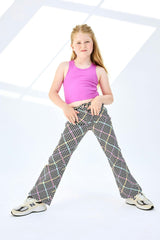 Girls Hi-Shine Mid Rise Slim Band Twill Pant