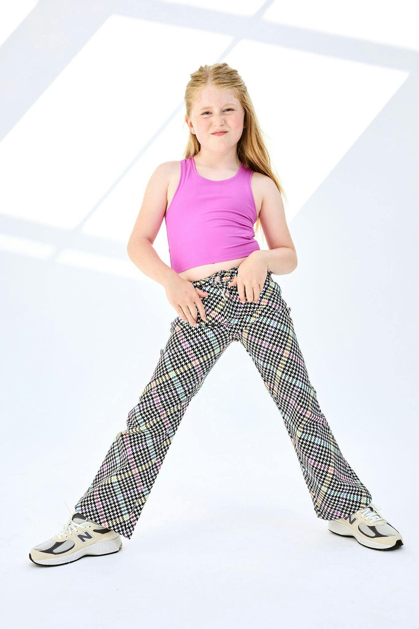 Girls Hi-Shine Mid Rise Slim Band Twill Pant