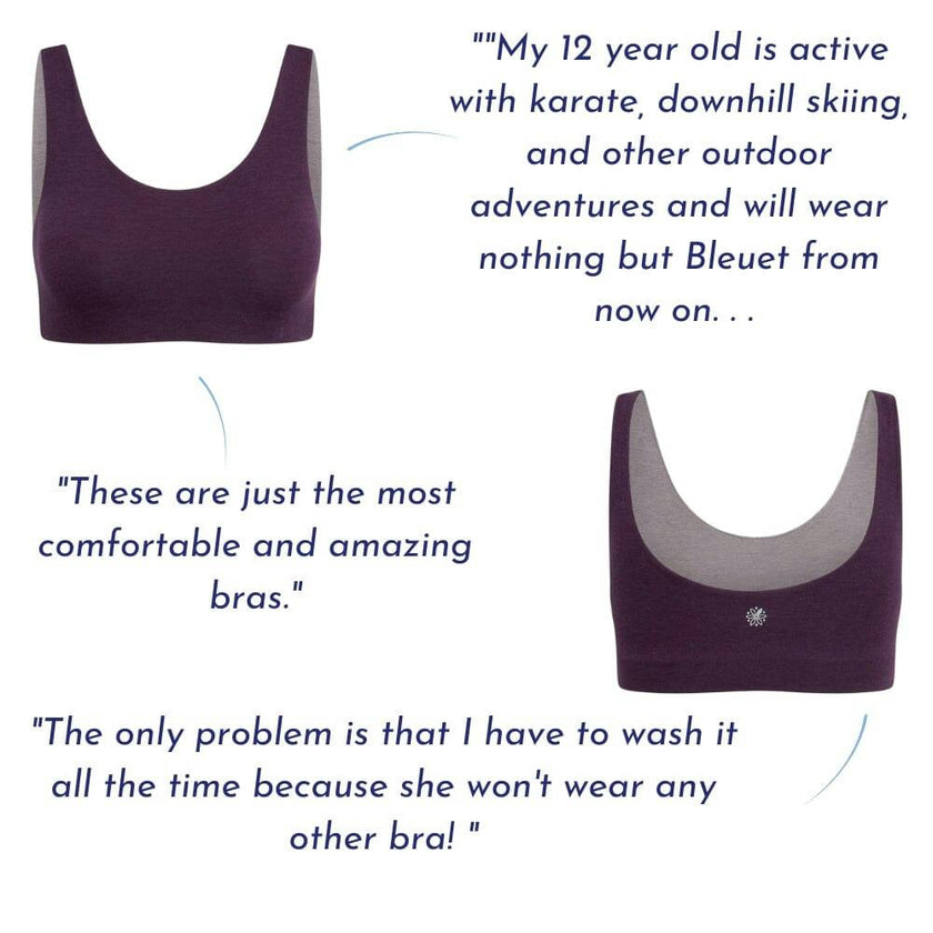 Aster Reversible Girls Tank Bra White