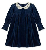 Smocked Velour Dress