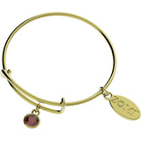 January Birthstone Bangle Bracelet