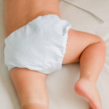 Powder Blue Stripe Diaper Bloomer Cover
