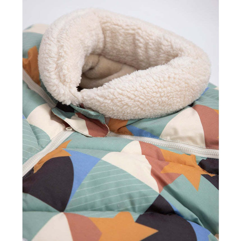 Print Zipped Puffy Car Seat Cocoon