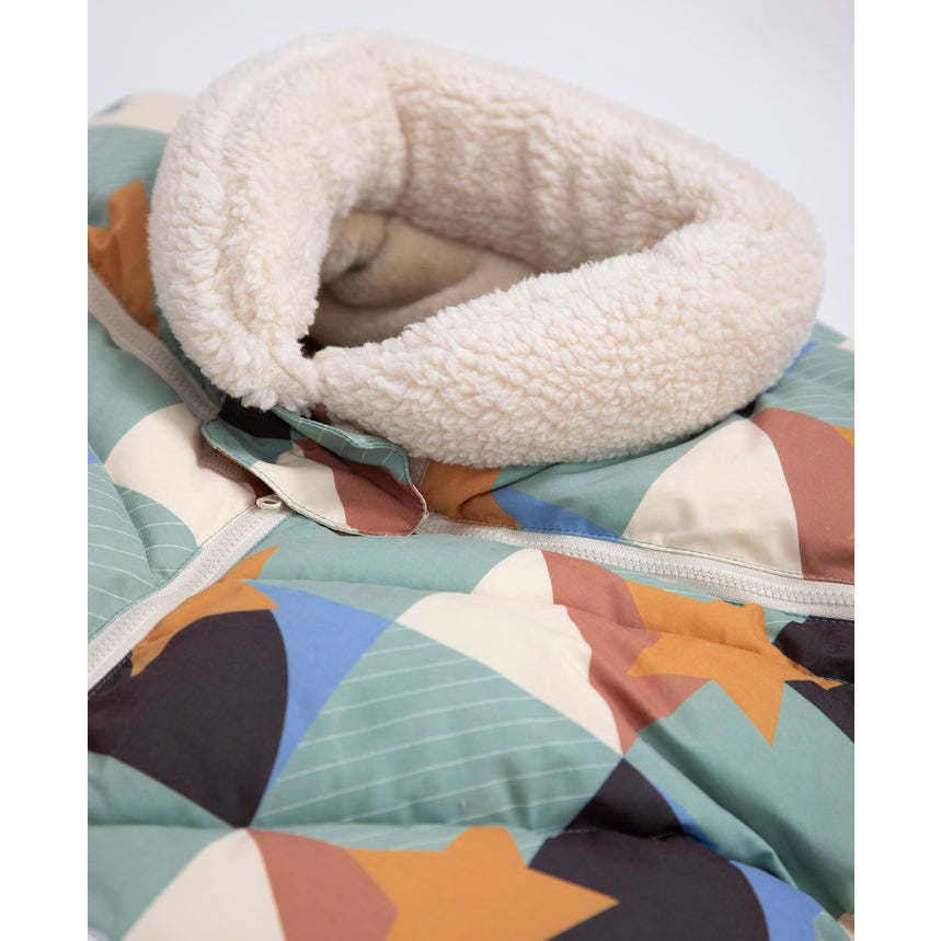 Print Zipped Puffy Car Seat Cocoon
