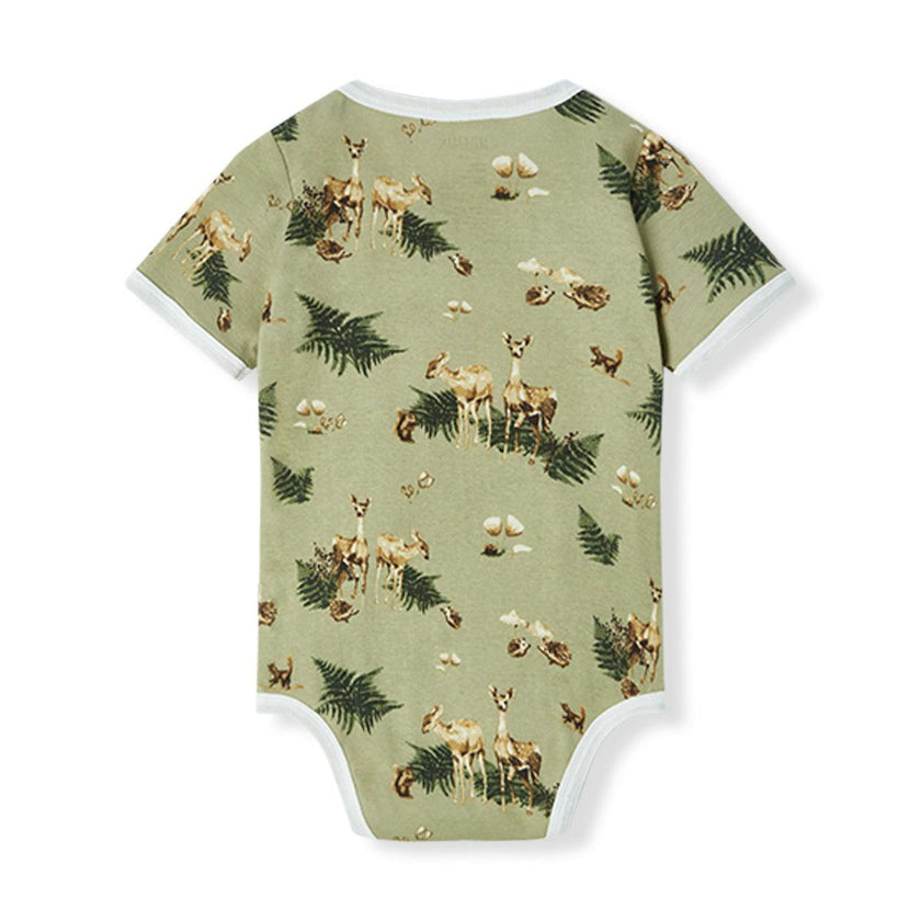 Forest Party Organic Cotton Short Sleeve One Piece