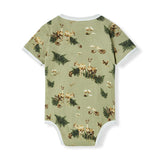 Forest Party Organic Cotton Short Sleeve One Piece