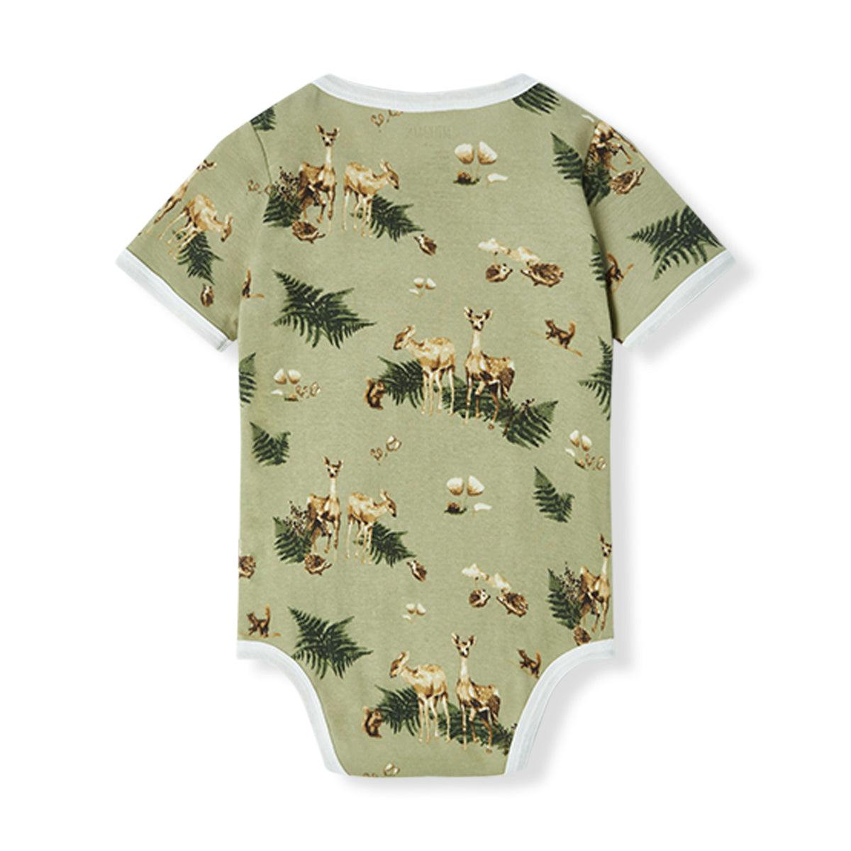 Forest Party Organic Cotton Short Sleeve One Piece