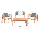 Alda Eucalyptus 4-Piece Outdoor Set