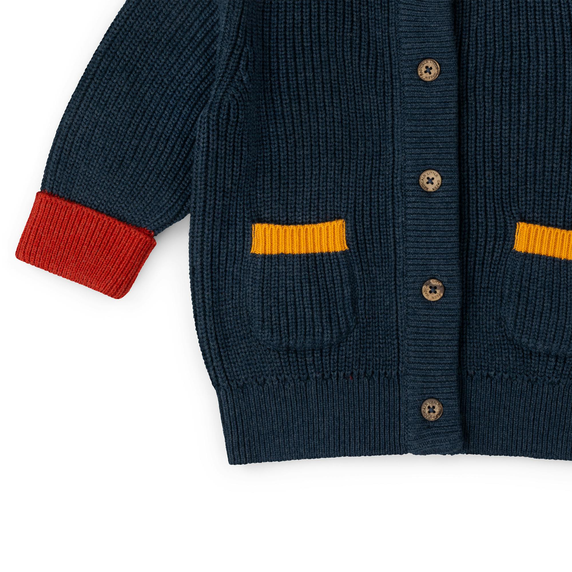 Midnight Snuggly Knitted Cardigan, Blue