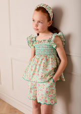 Mabel Floral Blouse in Green (2-12yrs)