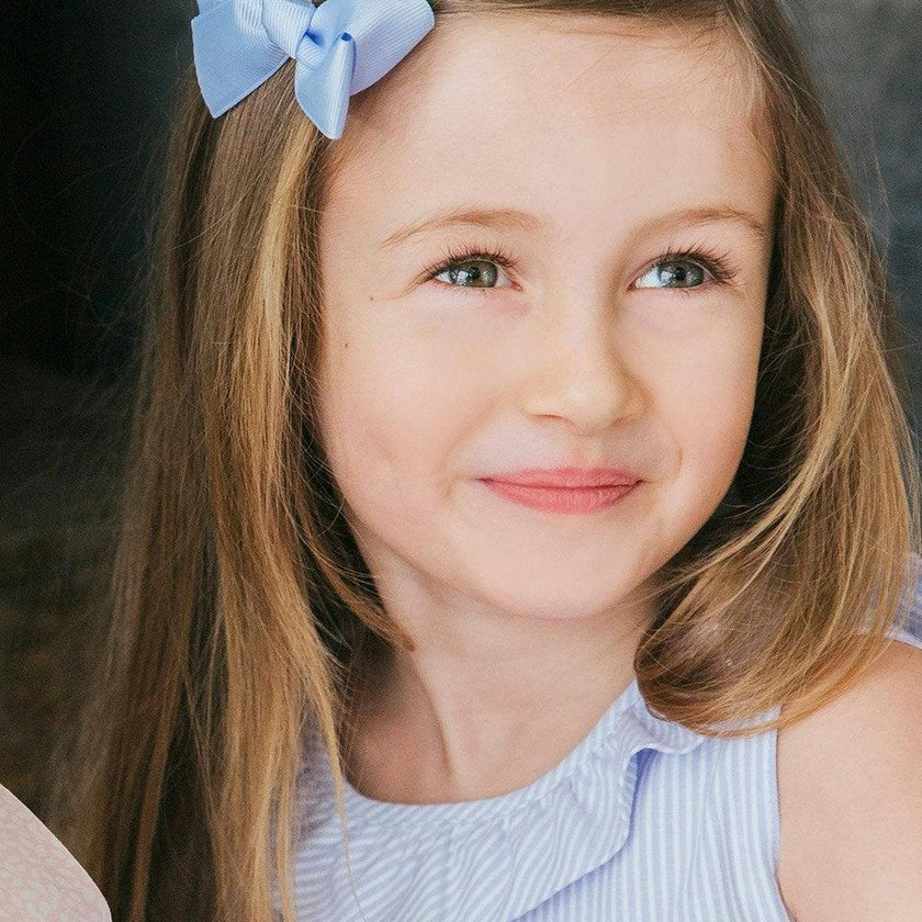 Large Bow Hair Clip in Bluebell