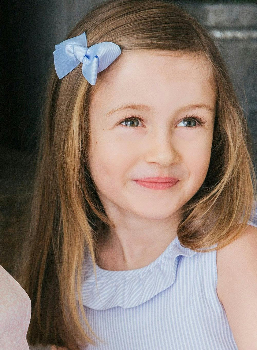 Large Bow Hair Clip in Bluebell