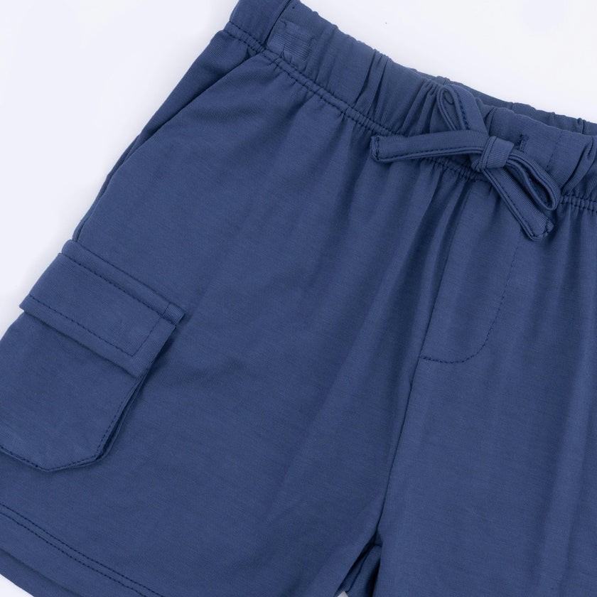 Soccer Balls Playing Soccer  Blue - Crew Neck Tee with Cargo Short