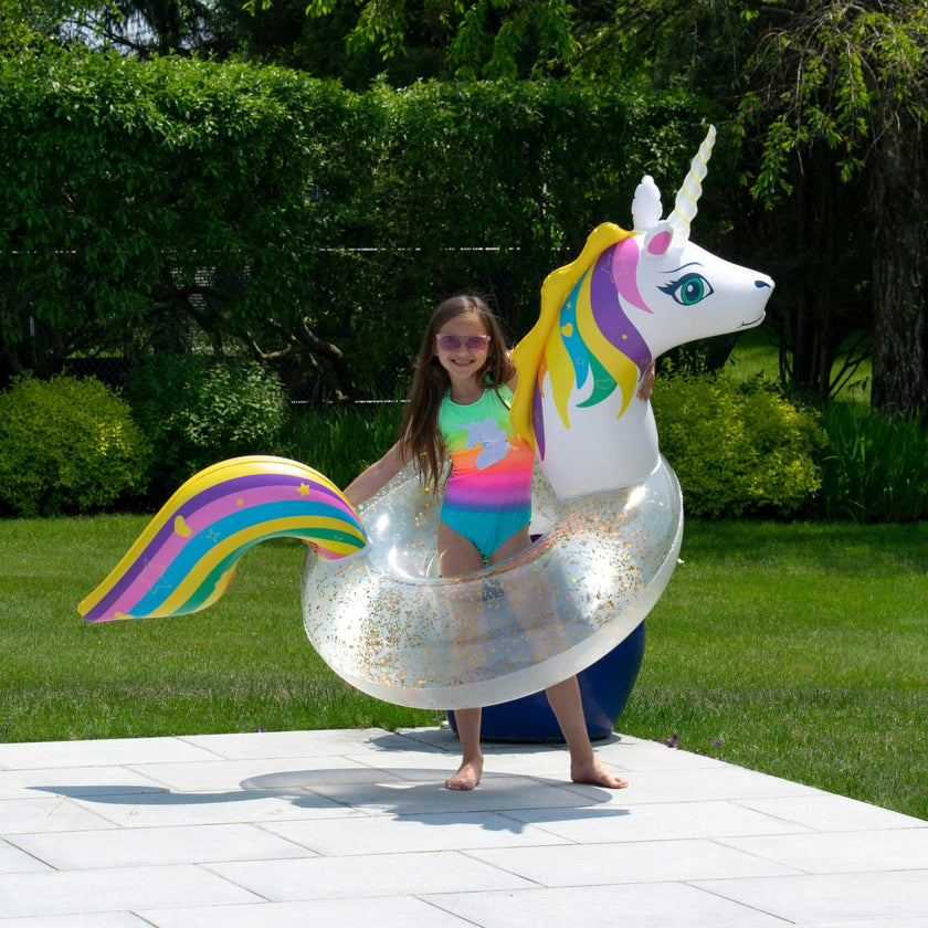 3' x 2'2" Inflatable LED Glitter Ring Float