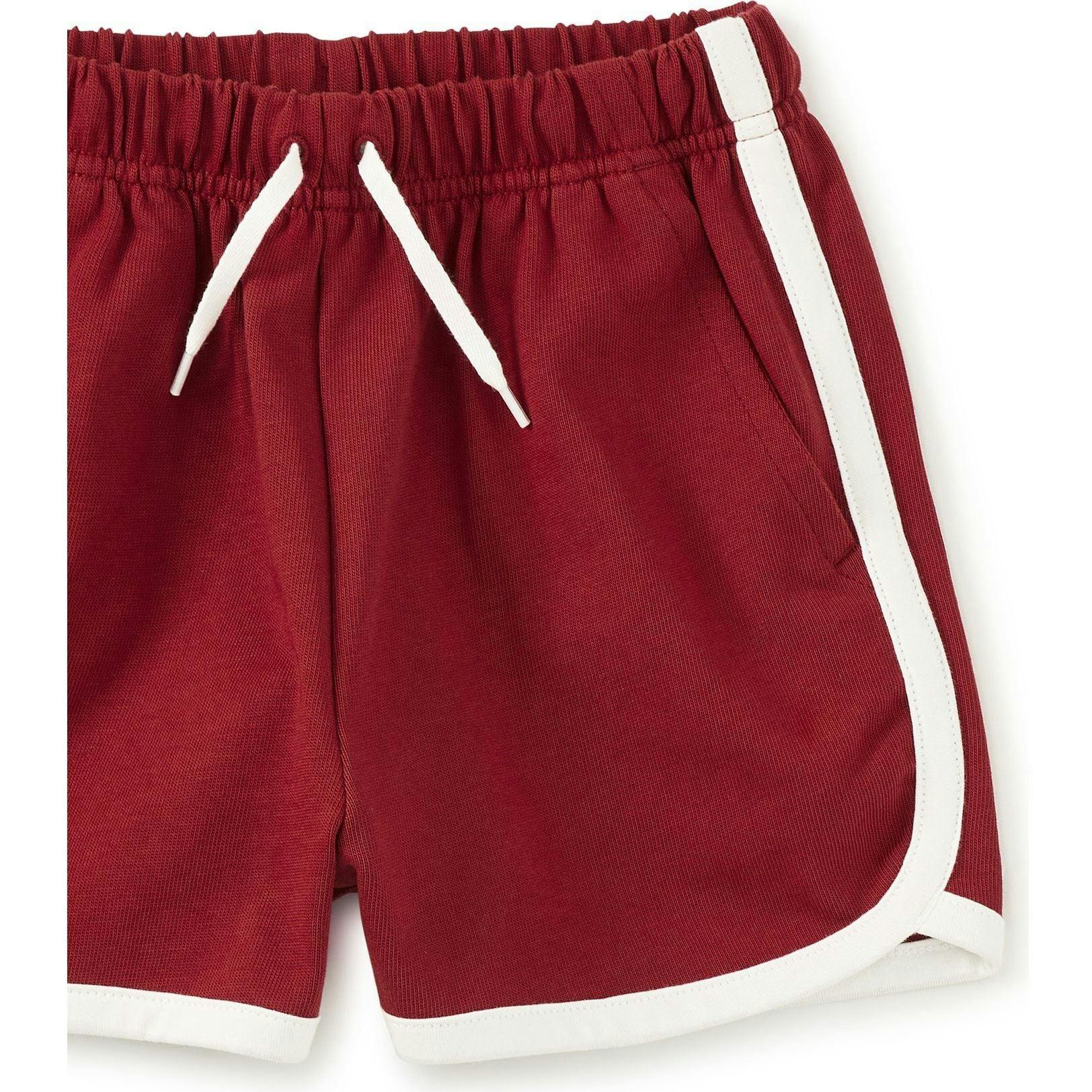 Sporty Ringer Shorts, Red