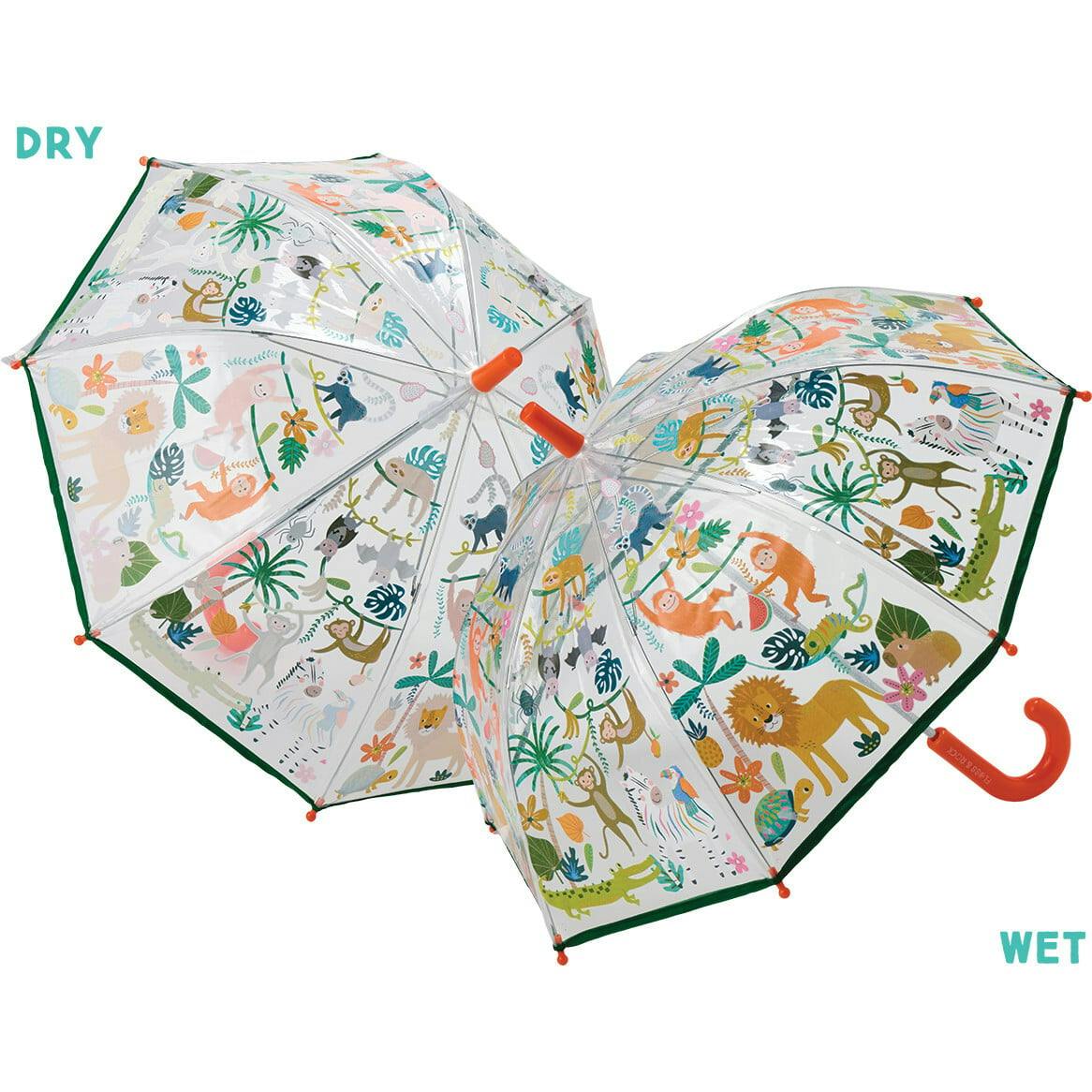 Jungle Transparent Colour Changing Umbrella