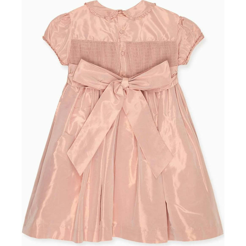 Blush Eleanor Silk Ceremony Girl Hand-Smocked Dress