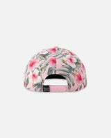 Cap Pink Hibiscus Print