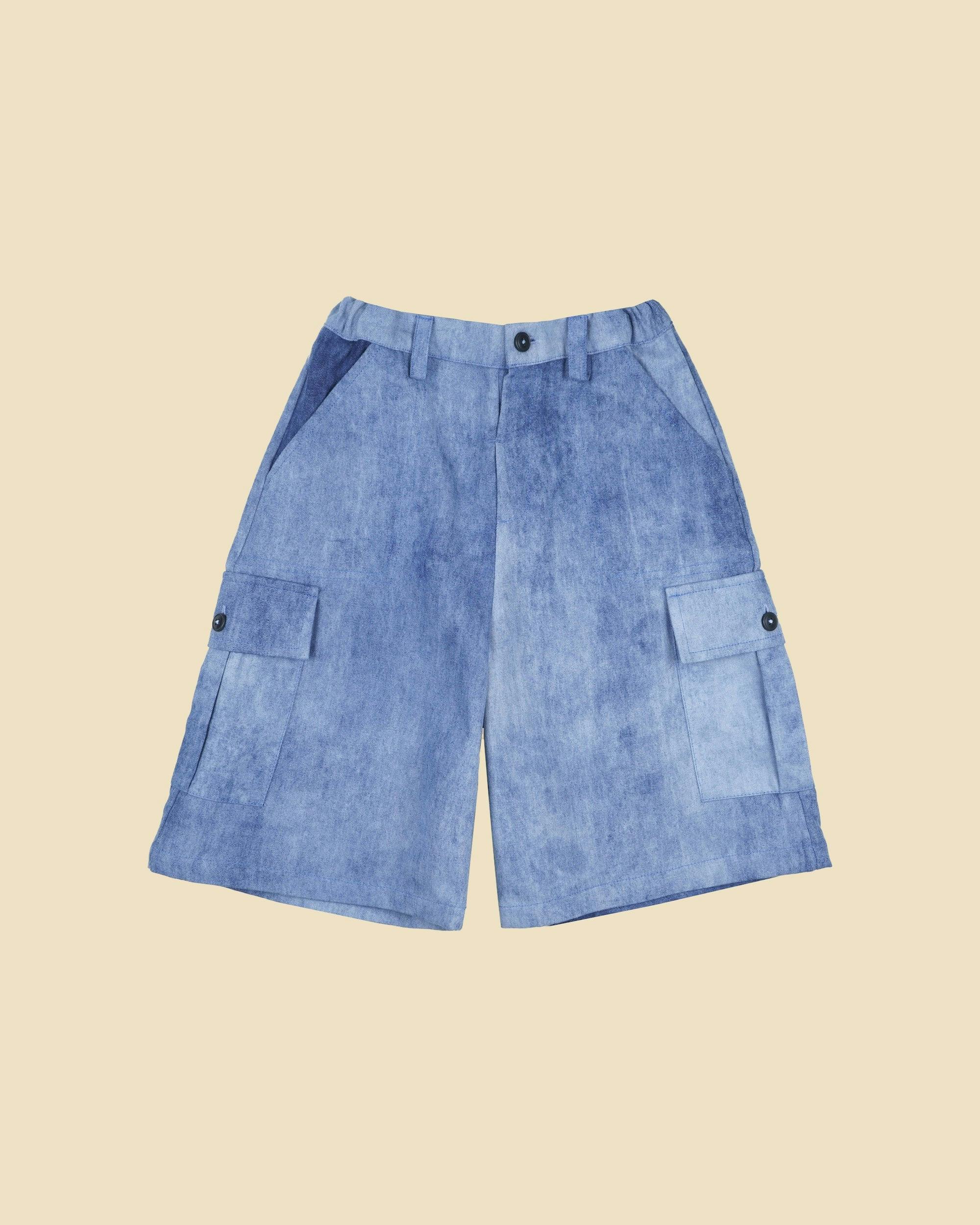 Brooklyn Cargo Shorts in Denim