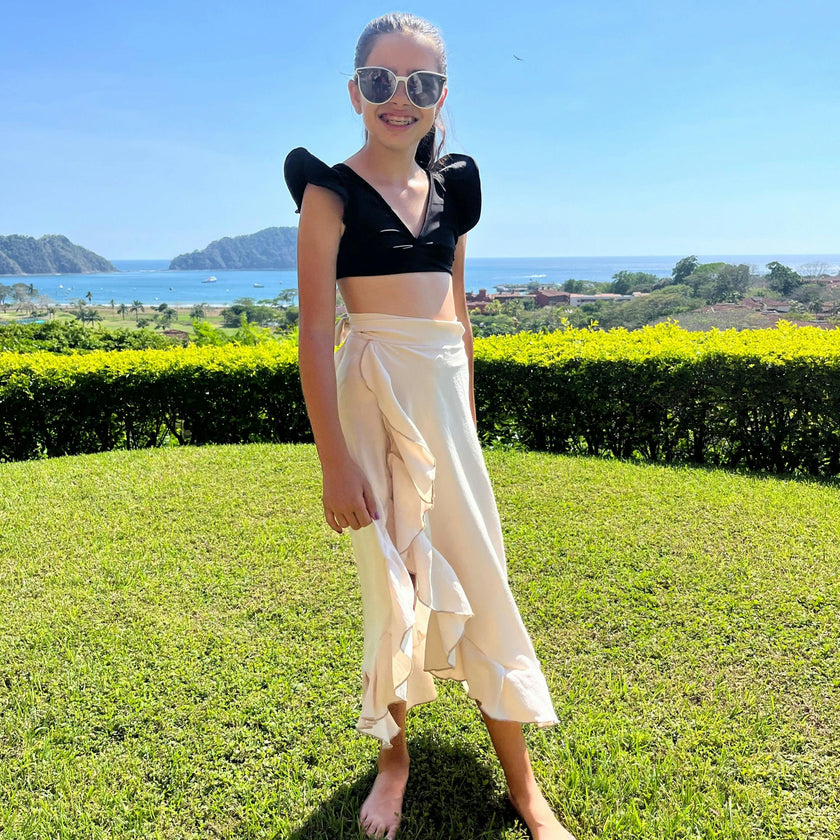Girl's Wrap Skirt - Sand
