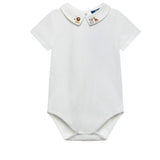 Baby Short-Sleeved Monty Bodysuit in Augustus Lion & Friends