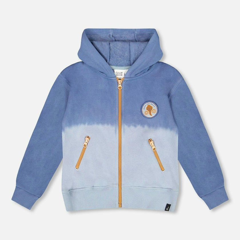 Full Zip Hooded Fleece Jacket Blue