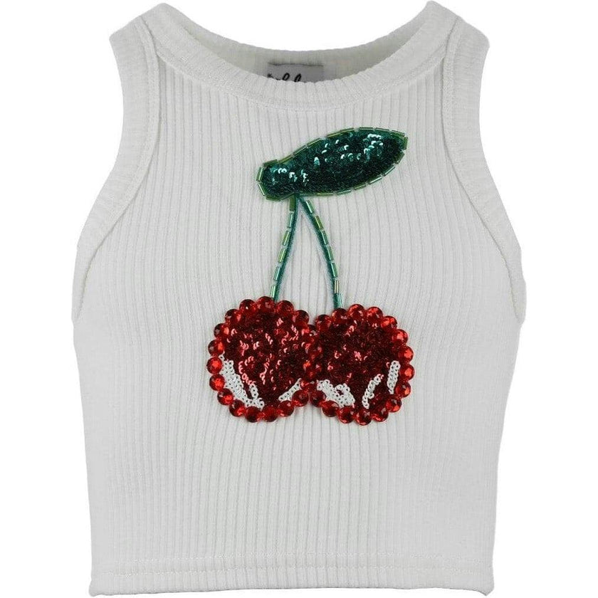 Women's Beaded Gem Cherry Tank