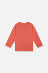 Long Sleeve Organic Cotton T-Shirt Rose Orange