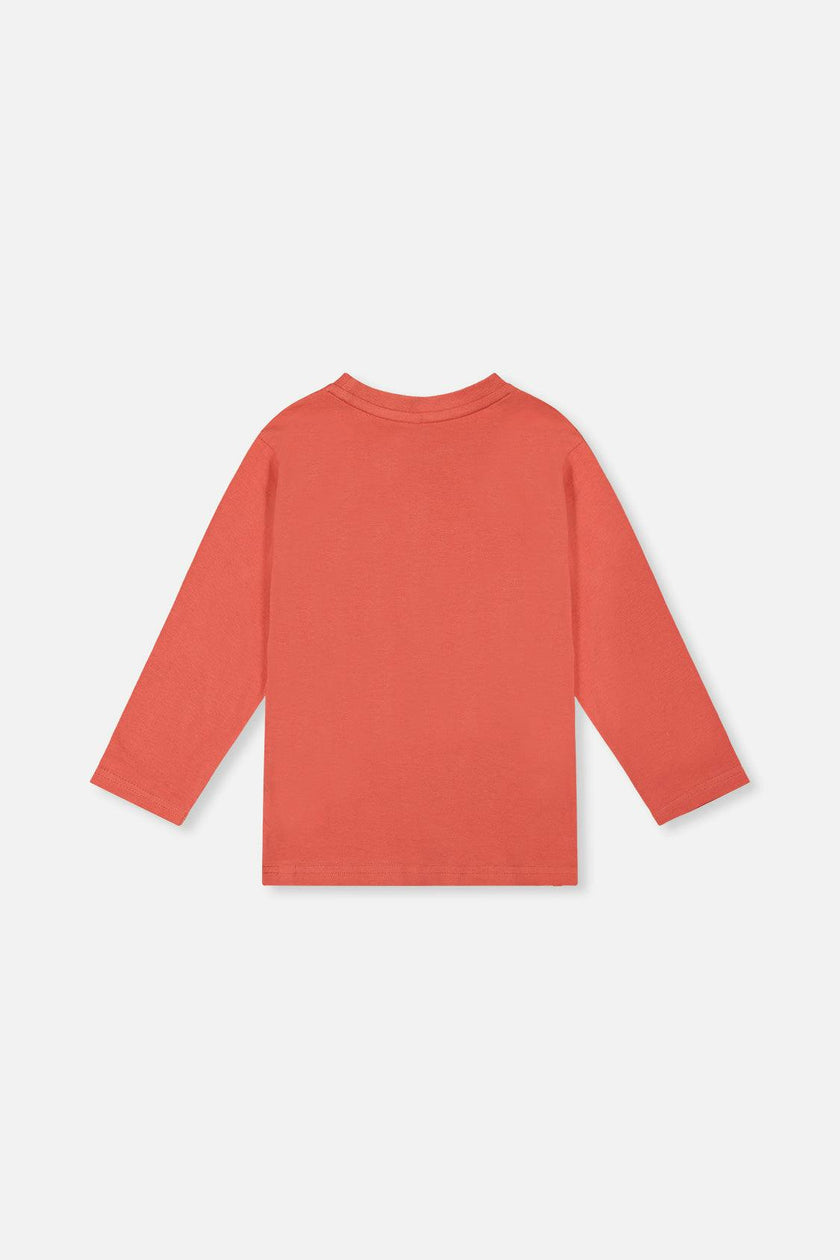 Long Sleeve Organic Cotton T-Shirt Rose Orange