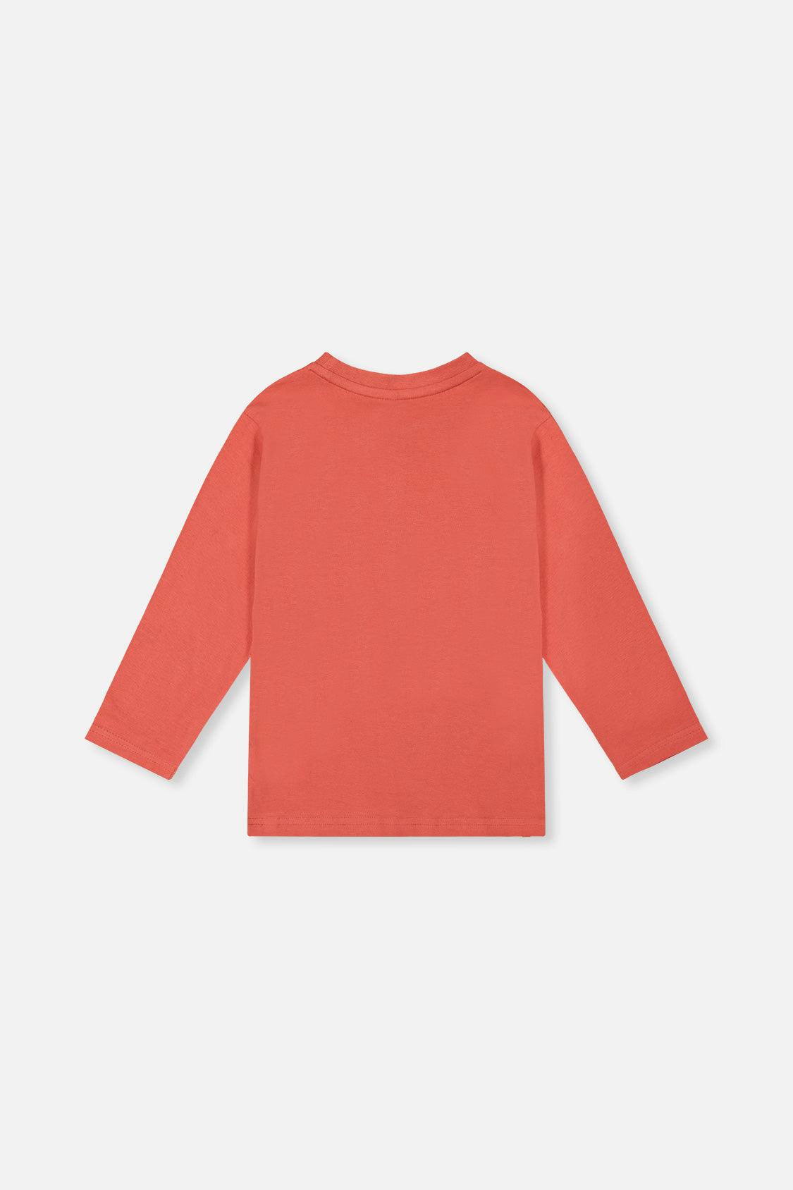 Long Sleeve Organic Cotton T-Shirt Rose Orange