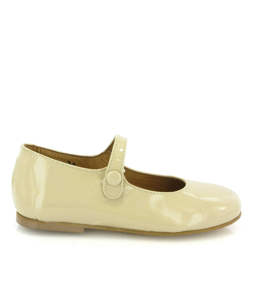 Patent Leather Mary Jane Ballerina, Beige