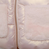 Pink Hooded Puffer Coat