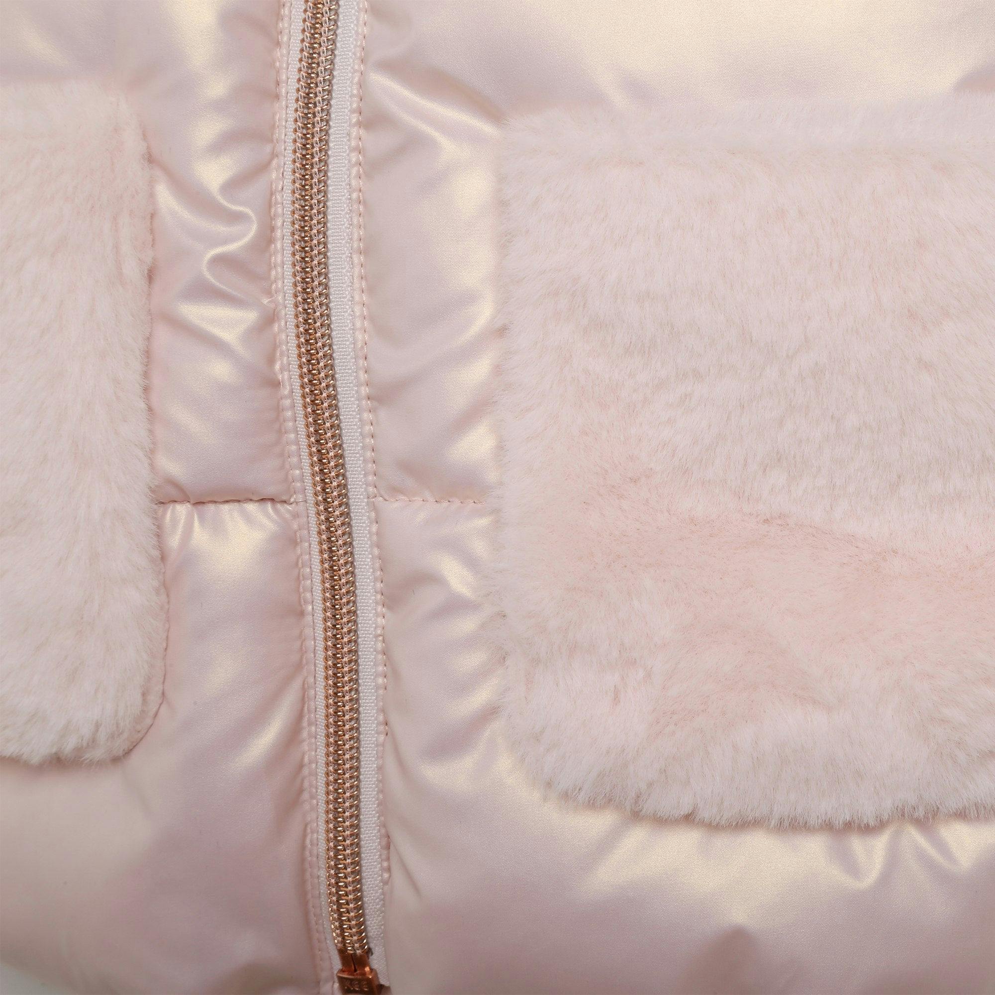 Pink Hooded Puffer Coat
