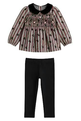 Smocked Floral Top & Legging Set