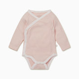 Long Sleeve Kimono Bodysuit - Blush Stripe