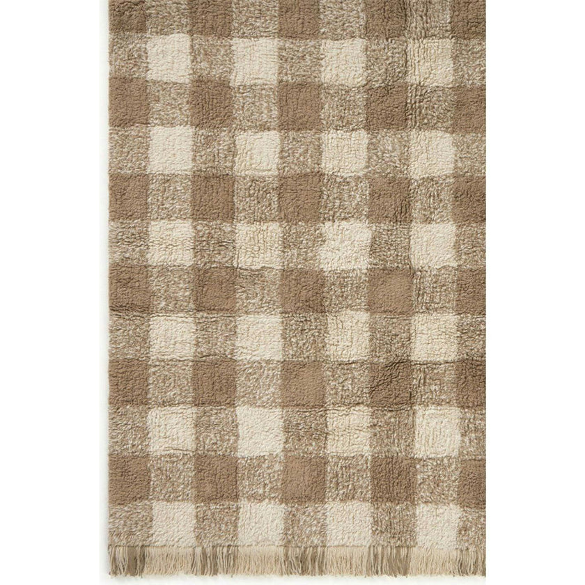 Washable Rug Vichy Marron