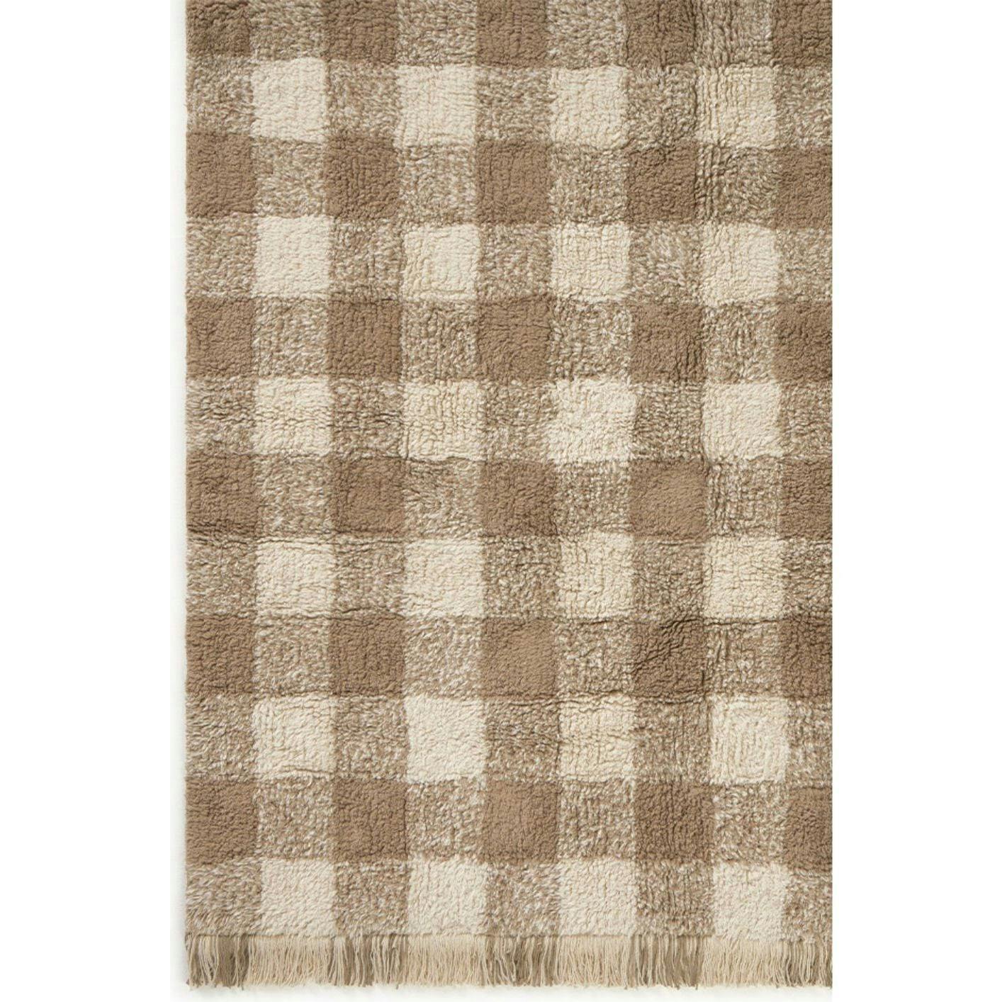 Washable Rug Vichy Marron