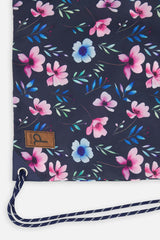 Little Girl Floral Practical Lightweight Everyday Drawstring Bag
